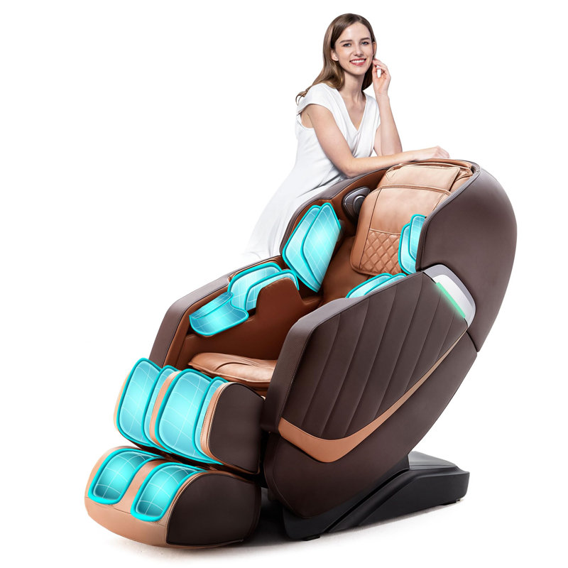 Fauteuil de massage 3D complet avec chauffage, gravité zéro, shiatsu électrique, contrôle Ai, 15 modes, 24 coussins gonflables