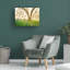 Art mural sur toile tendue - "Lupins sous la pluie et brouillard" de Dennis Frates pour décoration de salon, de chambre à coucher ou de bureau - 24 x 32