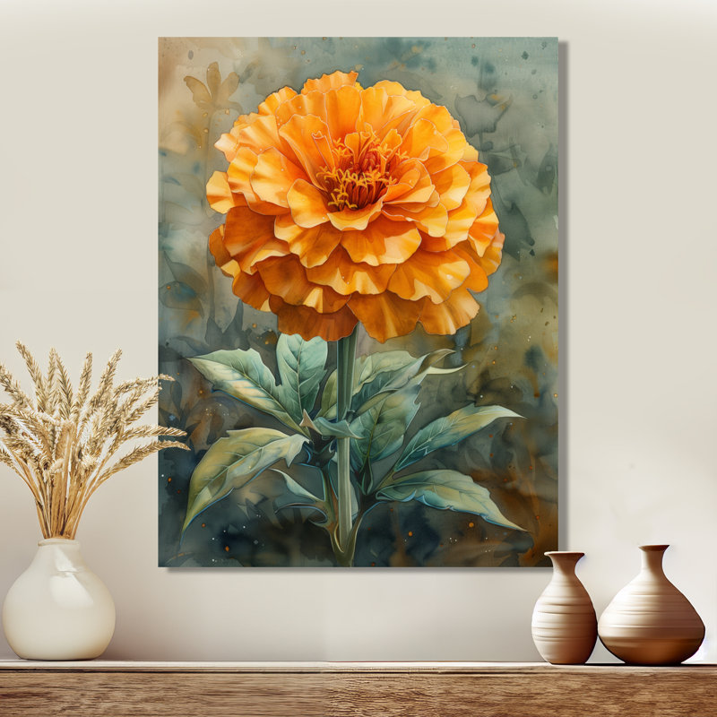 Orange orange, souci doré - souci, impression d'art mural, H 30 po x l 40 po, Toile tendue