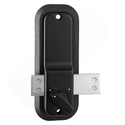 Serrure de porte mécanique sans clé, clavier à 14 chiffres, serrures de porte d'extérieur avec loquet monté en surface, alliage de zinc imperméable, clavier et bouton, facile à installer, pour le jardin, le garage, la cour