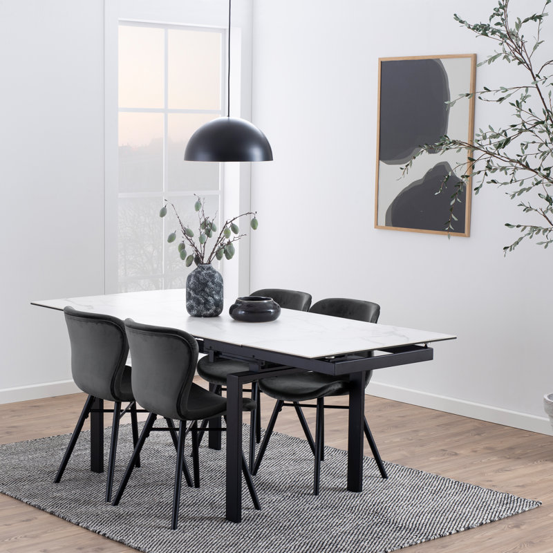 Humberto 82.5cm H Upholstered Side Chair, Dark Grey