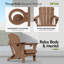 Ensemble de 6 chaises Adirondack pliantes, chaises de foyer, porte-gobelet, PEHD toutes saisons-1609451534