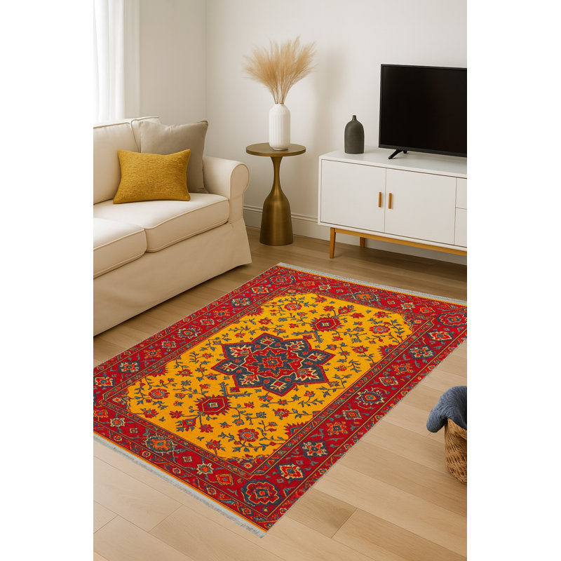 Tapis beige tissé Mosso, 3'11" x 5'11"