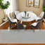 Ensembles de table de salle à manger modernes en marbre avec fonction rotative, pour la maison et le divertissement