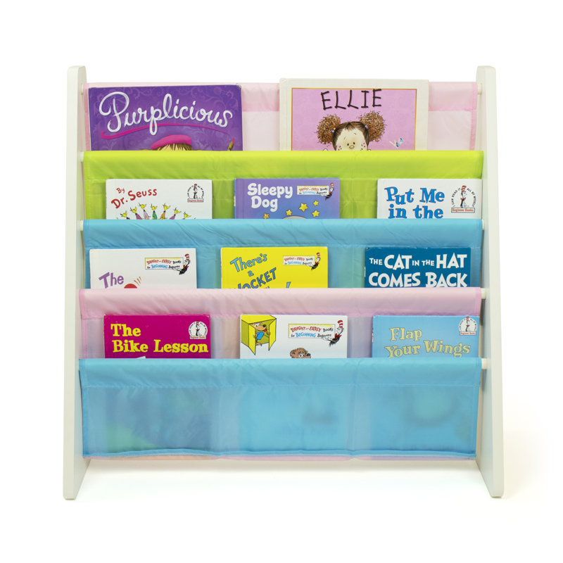 Présentoir de livres pour enfants Hoeft, Blanc / Rose / Bleu