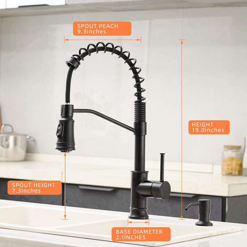Robinet de cuisine sans contact - automatique Smart avec rétractable, activé par capteur de mouvement, style contemporain noir, laiton, remplissage en céramique pour capteur d'évier, moderne,