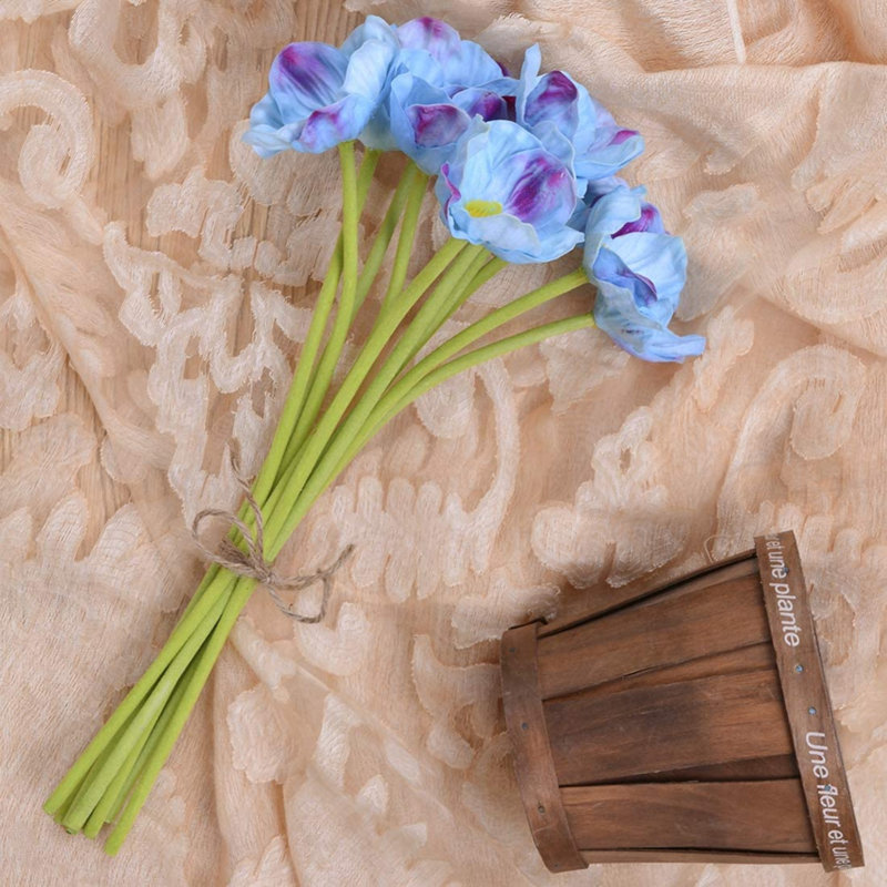 Mélange de fleurs artificielles, Bleu