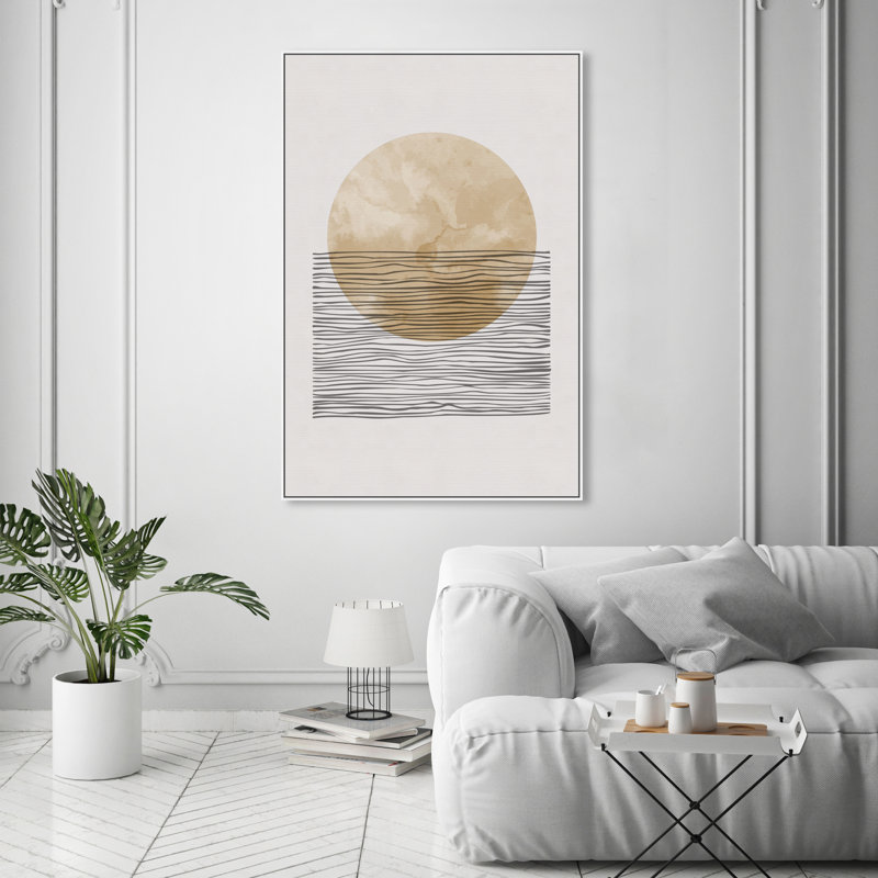 " The Sun And The Shade II ", White Framed Canvas, 24" H x 16" W