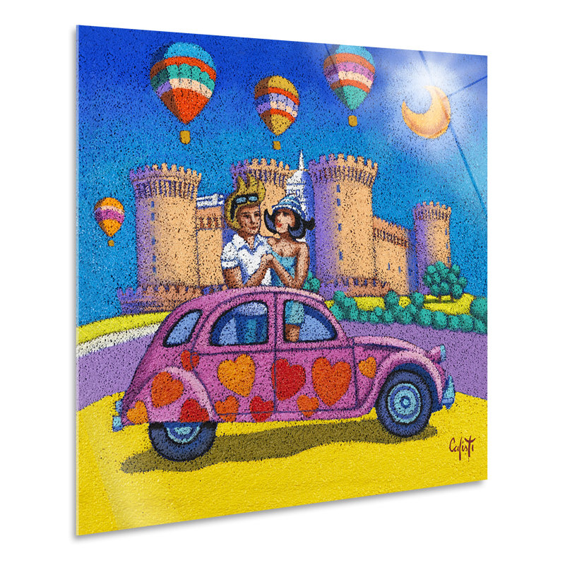 Naples 1 Piece Wall Art on Glass, 65cm H x 65cm W