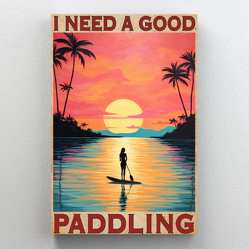 Impression sur toile Laneway I Need A Good Paddling On Canvas, H 20 po x l 16 po x P 1,25 po