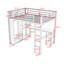 Lit mezzanine avec bureau intégré, armoire et tablettes-840292723-840292722