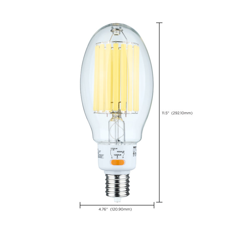 60/68/85 Wattage Selectable LED HID Replacement ED37 5000K Mogul Extended Base