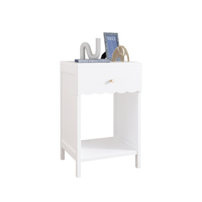 Modern Nightstand with Drawer and Shelf