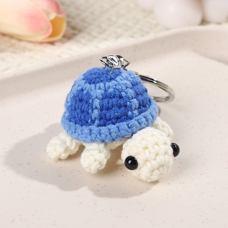 Porte-clés en forme de tortue porte-clés, Bleu
