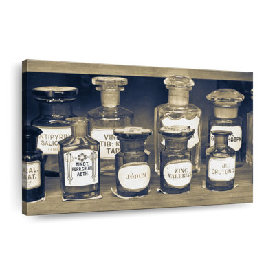 Vintage Pharmacy Bottles Canvas Print