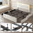 Upholstered Platform Bed with 4 Large Storage Drawers, RGB LED lights, Charging Station, Adjustable Headboard, Easy Assembly-444370517-441463676