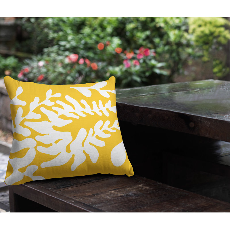 Housse et insert de coussin extérieur carré Garrison, Jaune