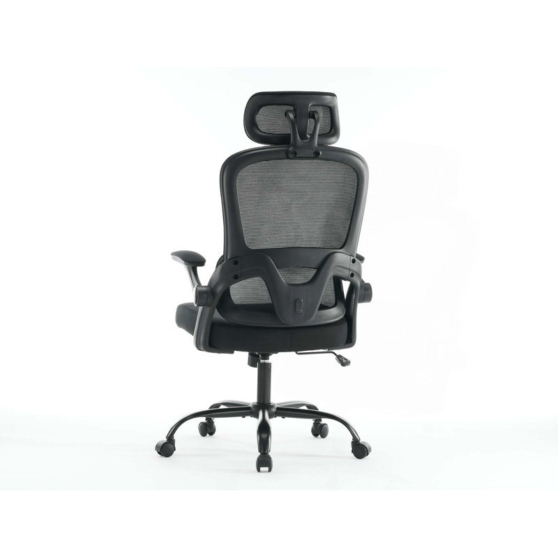 Ergonomic Mesh Office Chair,High Back Desk Chair with 3D Armrests,Up&Down Lumbar Support,Swivel Computer Task Chair with Adjustable 2D Headrest,Tilt Function Black
