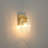 Brass Wall Light with Ribbed Glass Shade