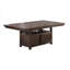Table de salle à manger espresso rustique avec base de rangement et chaises d'appoint 7 pièces Ensemble de salle à manger espresso rustique