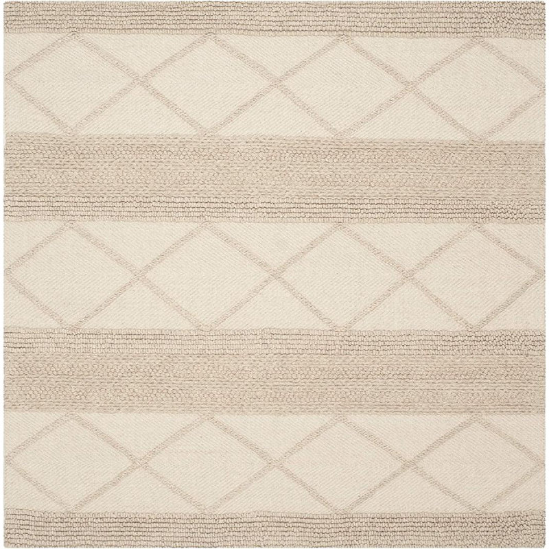 Tapis d'intérieur / extérieur carré en laine 8 pi
