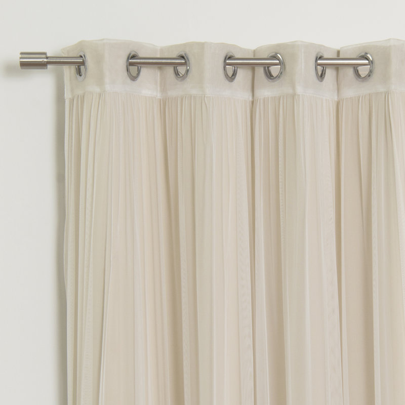 Natascha Polyester Sliding Panel, Beige, 52" W x 84" L