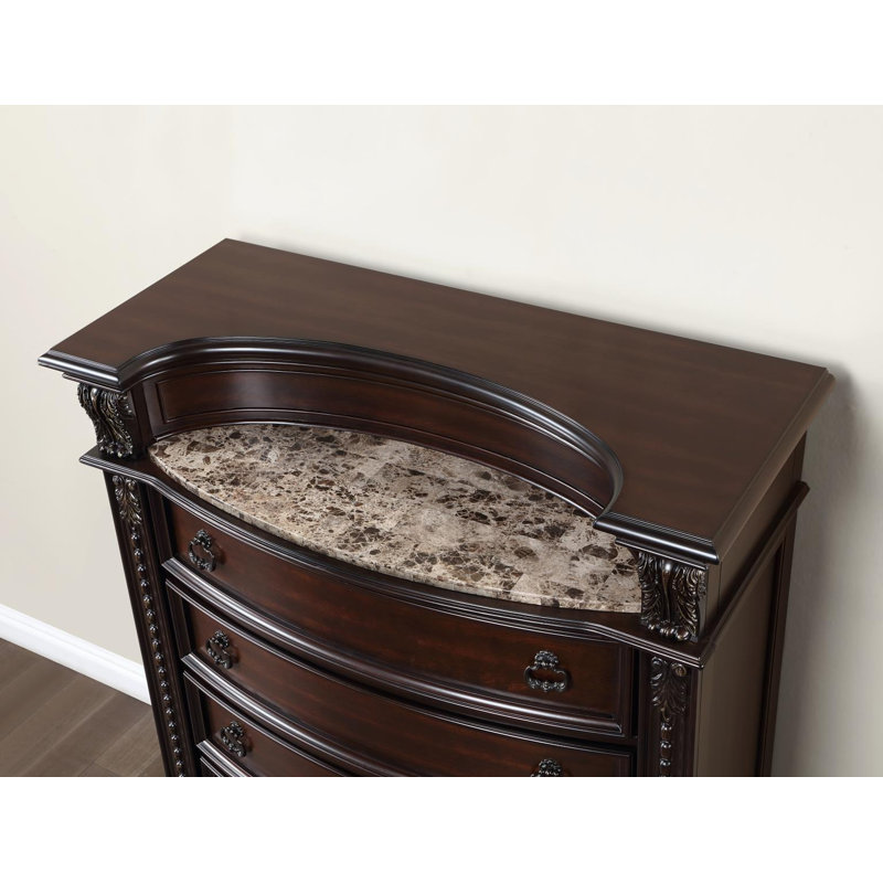 Cadre de grand lit - Commode - Miroir - Commode - Table de chevet, Queen