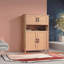 Armoire de rangement Mid-Century moderne en rotin à 4 portes avec tablettes réglables et portes tissées