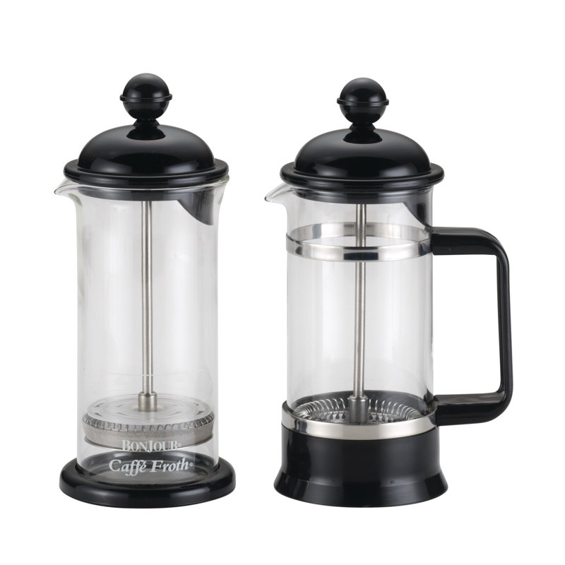 BonJour La Petite 2 Piece French Press and Milk Frother Set