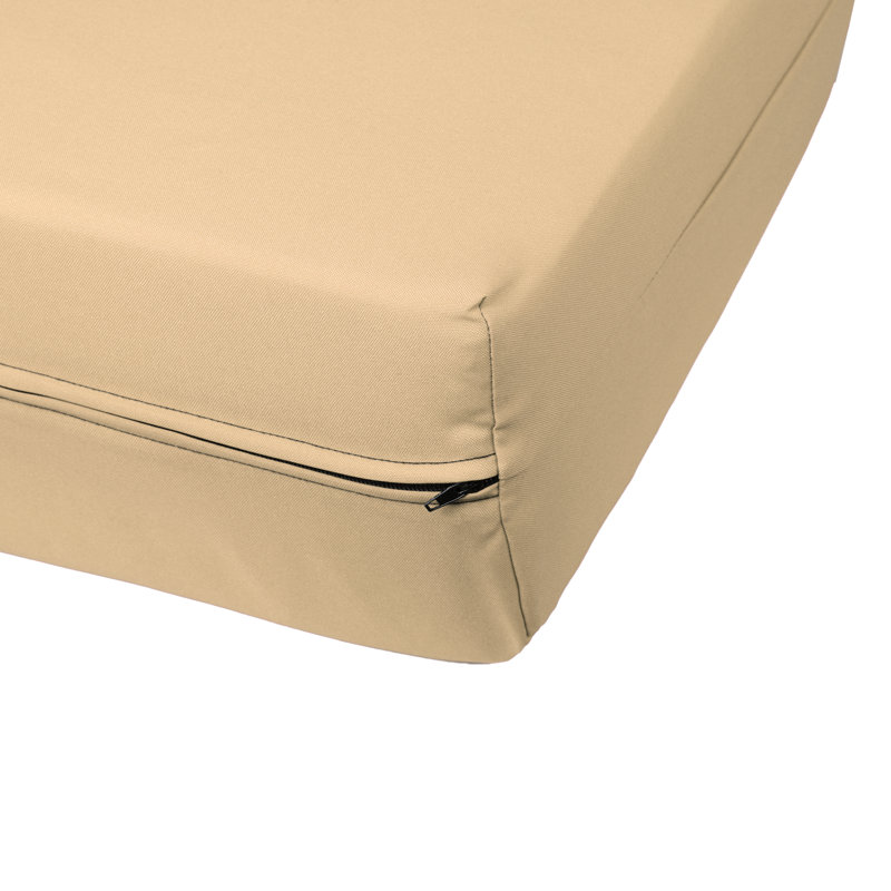 Housse pour canapé-lit réversible en tissu de polyester réversible avec fermeture à glissière 3 côtés, Grand, Kaki