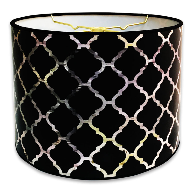 Abat-jour tambour en papier 8 "H , Noir