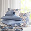 Édredon pour grand lit avec feuilles à motif aquarelle bleu, doux, convient à un matelas de 16 po, microfibre lavable, machine