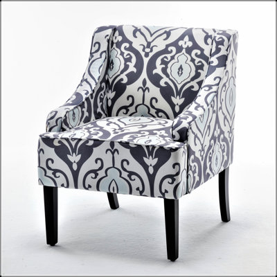 Chaise d'appoint rembourrée polyvalente, structure en bois massif avec accoudoirs encastrés, pieds avant effilés et pieds évasés, chaise d'appoint rembourrée en mousse et à ressorts à arc pour la salle à manger d'entrée