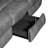 Upholstered Padded Arm Motion Sofa Grey