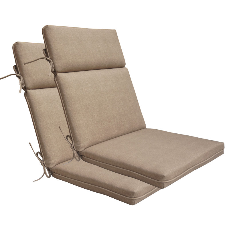 Coussins de chaise Adirondack d'extérieur / intérieur, coussin de remplacement pour meubles de patio à haut dossier, Tanné