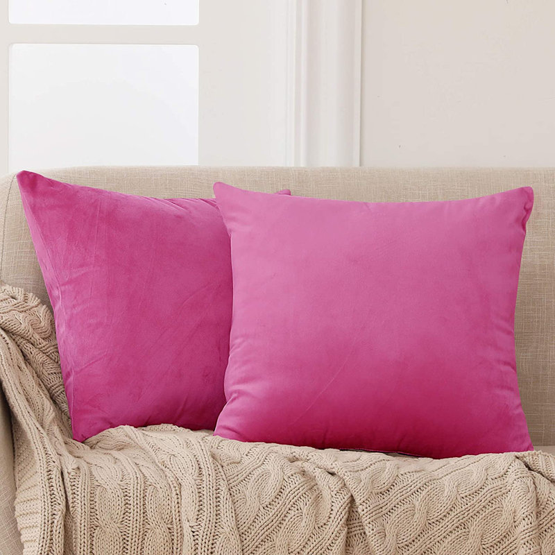 Frith Square Cushion Cover, 56cm H x 56cm W x 1cm D, Fushcia