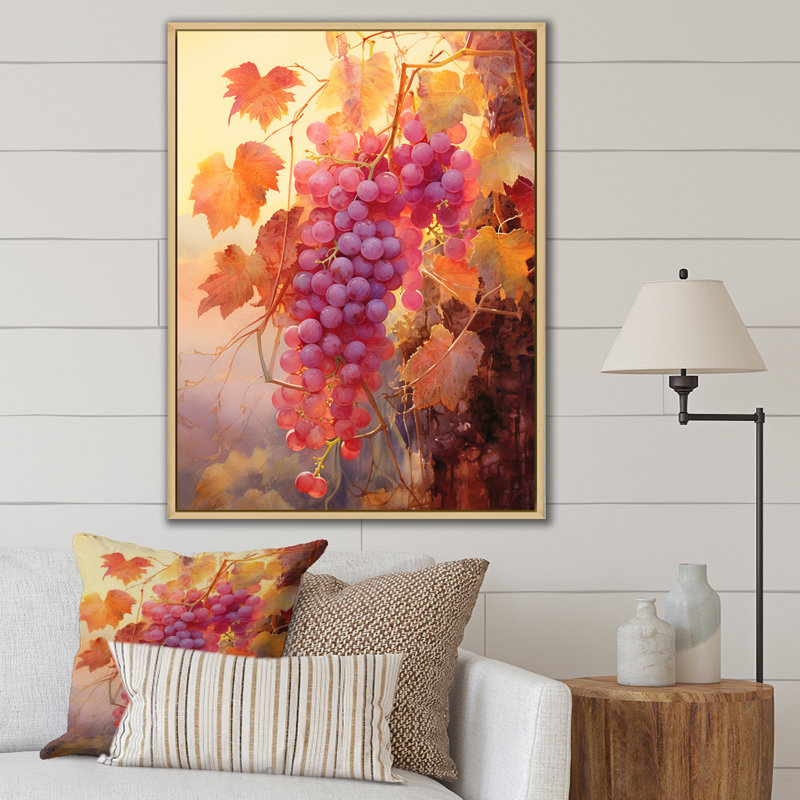 Décoration murale Vineyard Veil, Cadre naturel flottant, H 44 po x l 34 po x P 1,5 po