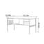 Bureau rectangulaire exquis multicolore