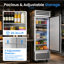 20,3 pieds cubes Pi. Réfrigérateur commercial commercial à 1 porte en acier inoxydable, réfrigérateur vertical pour cuisine de restaurant