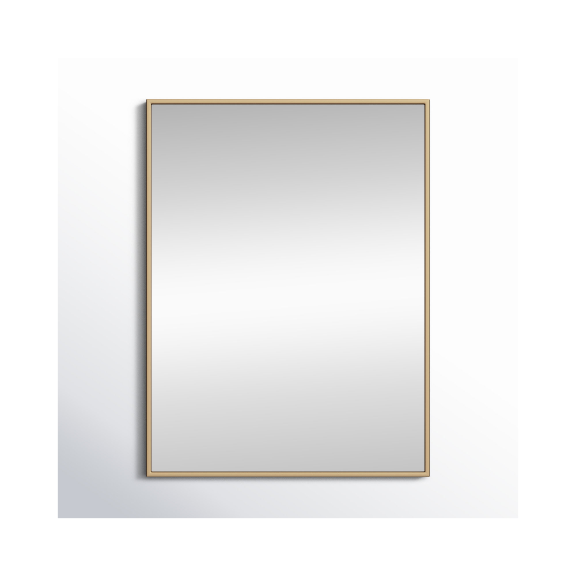 Sabine Metal Rectangle Wall Mirror, 32" x 24", Brass