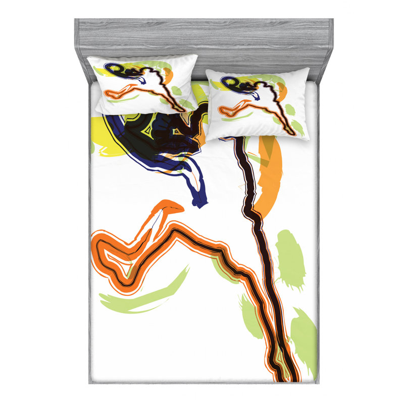 Microfiber Sheet Set, Queen Sheet Set with Fitted Sheet