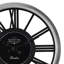 Horloge murale Miny, chiffres romains noirs et cadre rond argenté de 16 pouces-970561833-970561838