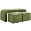 Ensemble de banc rembourré en velours 3 pièces l 47,6 po, sans assemblage-1120377107