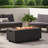 40" Grey Concrete Outdoor Fire Pit, 40,000 - Make Your Nights Inviting Rectangular Pit With , Concrete, Warmth Delight-1776239958
