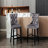 Original Product Name: Contemporary Velvet Upholstered Barstools With Button Tufted Decoration And Wooden Legs-1811136202-1786571744