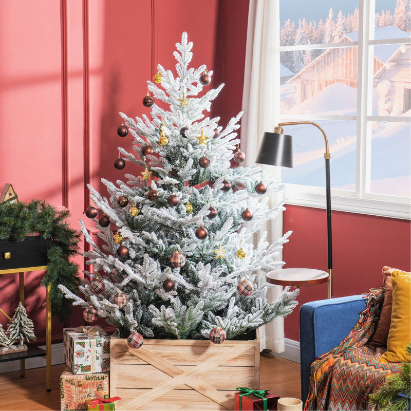 Brindille de Noël artificielle 795 branches, 6 pieds, ouverture automatique, branche en plastique, branches réalistes, base