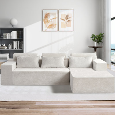 Canapé modulaire en L de 105 po pour salon