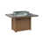 Hammered Top Stainless with Natural Teak Base selected