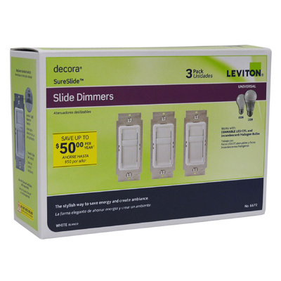 Tamper Resistant Slide Single Pole Dimmer
