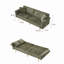 Canapé-lit pliable en velours côtelé 79 po avec accoudoirs rabattables 79 po-114832058